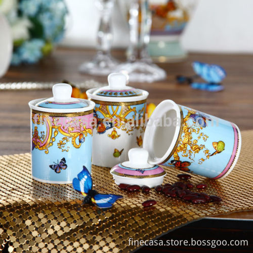 180CC Fine New Bone China Luxury Storage Jar Set